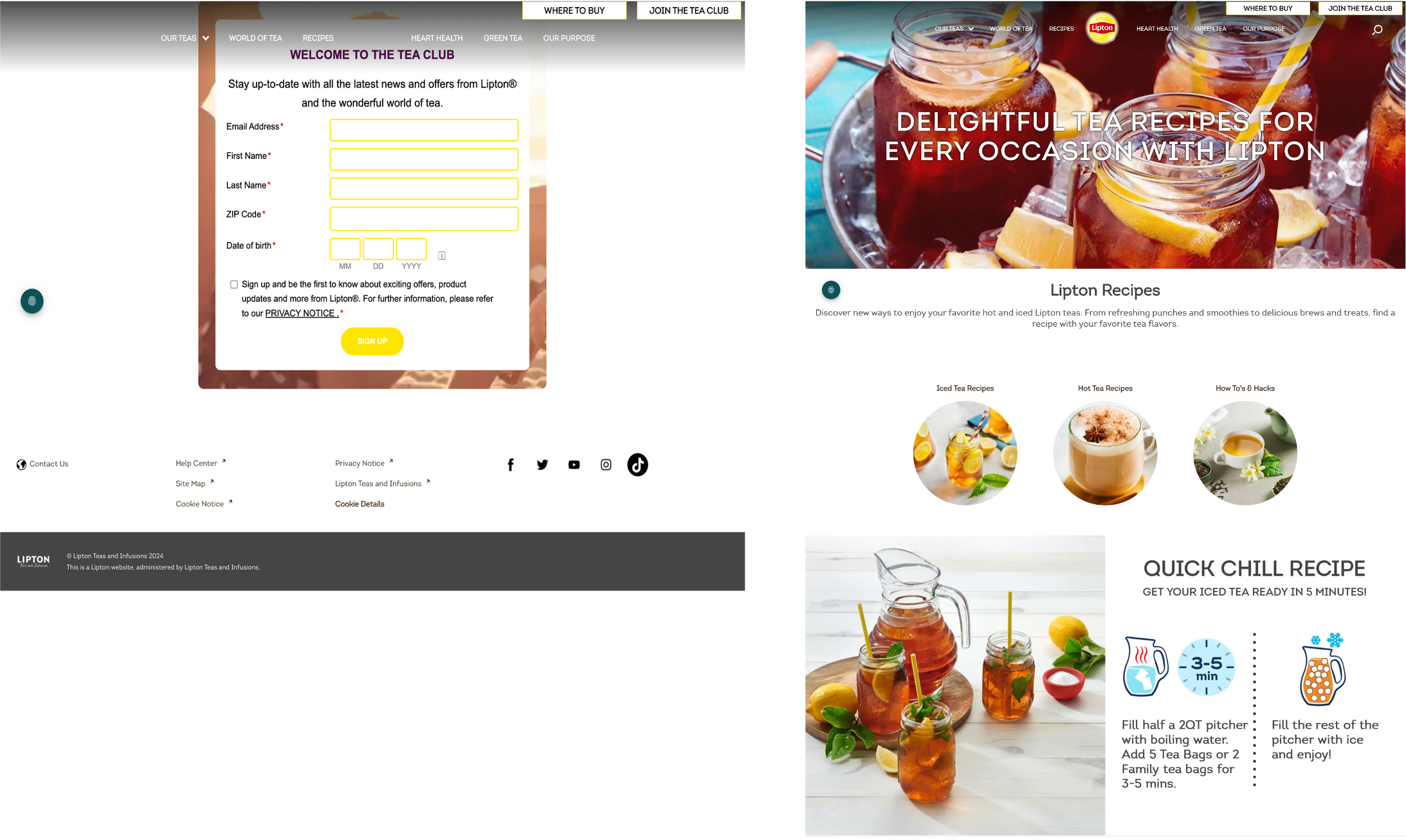 Purpose page showing low contrast text