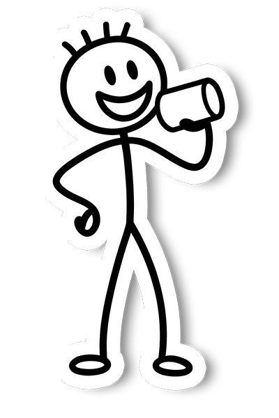 Stickman pointing